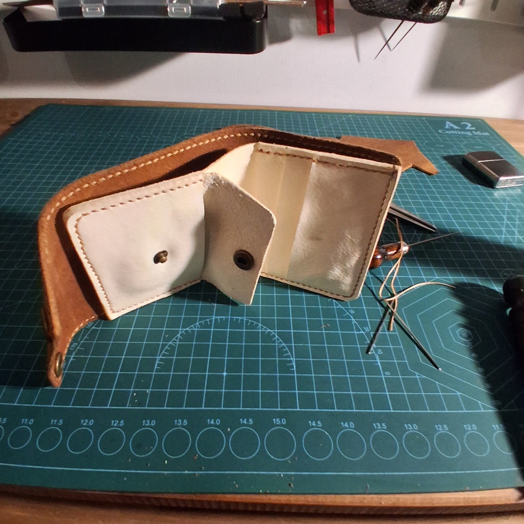 Trifold Wallet with Coin Pouch (Brown Pockets (Same as exterior))